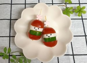 お弁当に！ミニトマトでチーズバーガー君-レシピのメイン写真