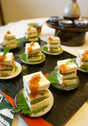 梅まつり❤︎豆腐&はんぺんミルフィーユ-レシピのメイン写真