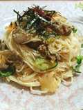 牛肉とキムチのスタミナまぜ素麺