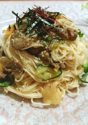 牛肉とキムチのスタミナまぜ素麺-レシピのメイン写真