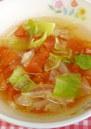 トマトとレタスのスープ・保育園給食-レシピのメイン写真