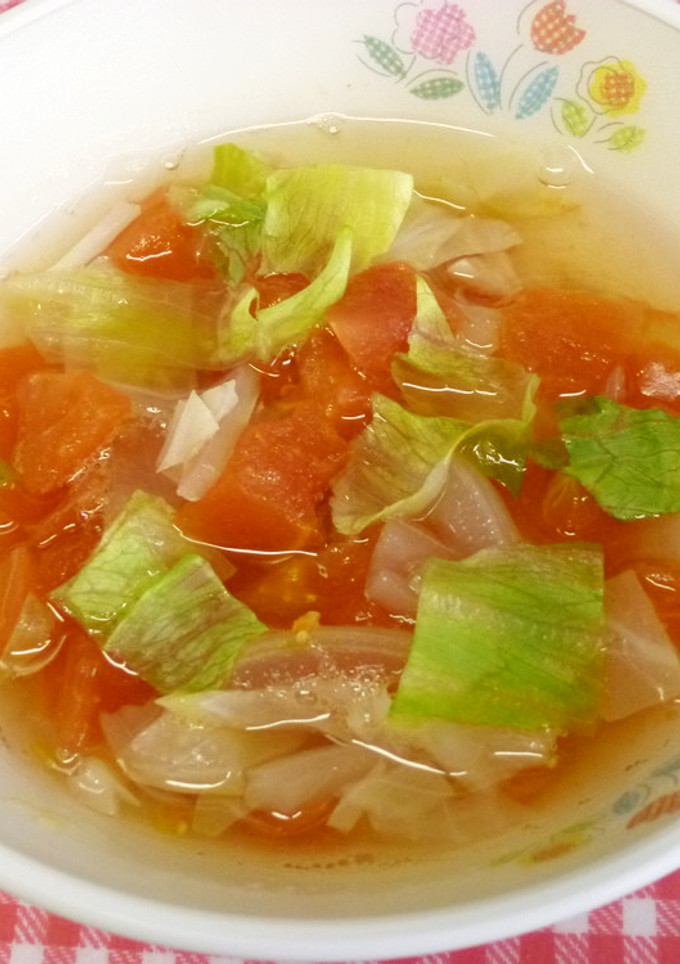 トマトとレタスのスープ・保育園給食-レシピのメイン写真