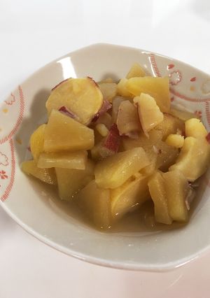 りんごとさつまいもの甘煮（離乳食にも）-レシピのメイン写真