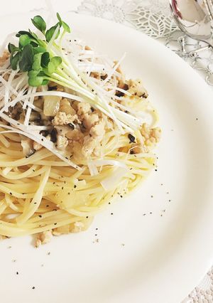 鳥ひき肉の和風ボロネーゼ柚子胡椒仕立て-レシピのメイン写真