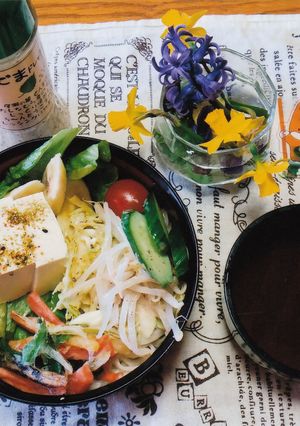 サラダうどん　エコ天ぷらおまけつき-レシピのメイン写真