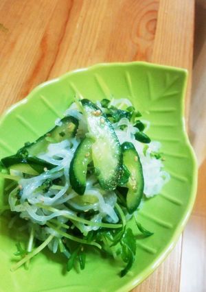 糸こん（しらたき）と豆苗の中華サラダ☆-レシピのメイン写真