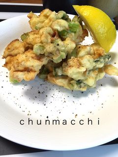 *アスパラとはんぺんチーズのかき揚げ*-レシピのメイン写真