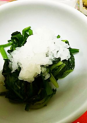 ほうれん草の塩レモン入りおろしのせ-レシピのメイン写真