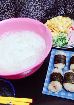 夏バテに！冷やしそうめん！-レシピのメイン写真