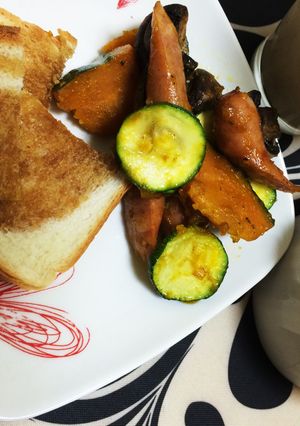 ある日の朝食-レシピのメイン写真
