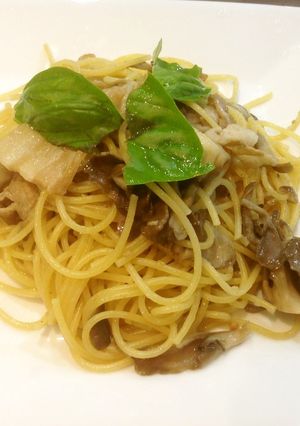 豚とキノコのスパゲティ-レシピのメイン写真
