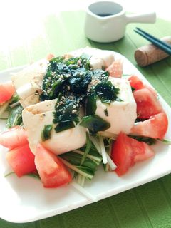 豆腐とわかめの和風サラダ-レシピのメイン写真