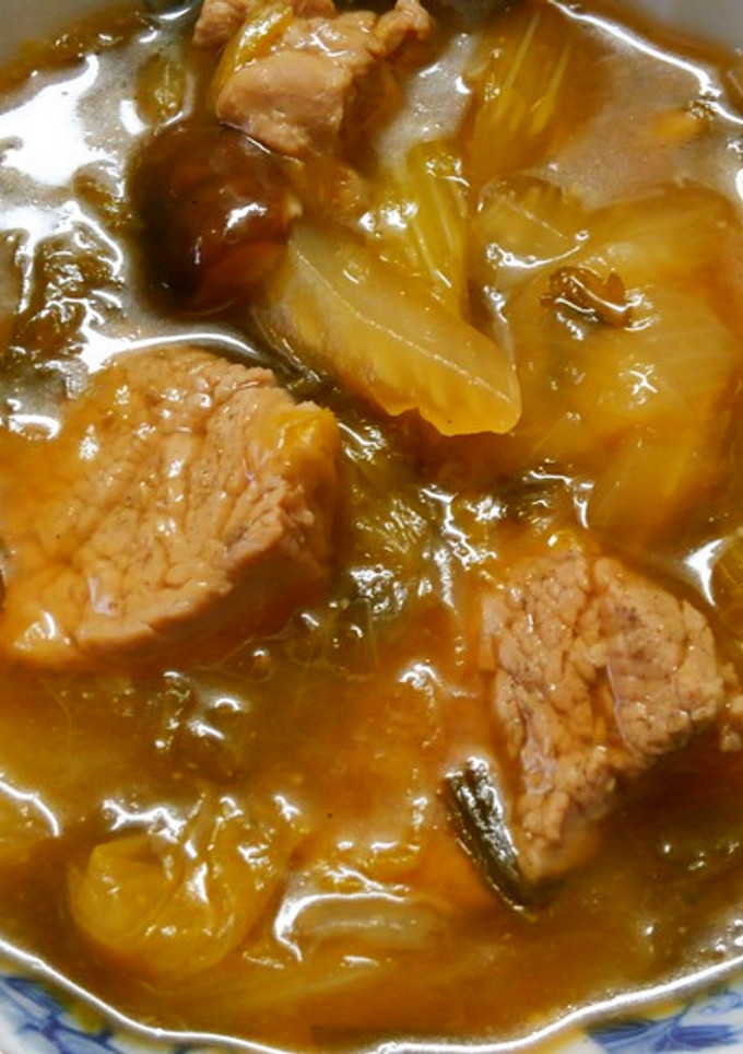 セロリとレタスと豚ヒレ肉のオイスター煮！-レシピのメイン写真