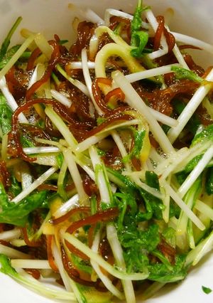 副菜に◇水菜ともずく キュウリの酢の物-レシピのメイン写真