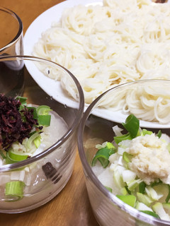 暑い日に!紫蘇・山わさびおろし 素麺-レシピのメイン写真