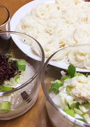 暑い日に!紫蘇・山わさびおろし 素麺-レシピのメイン写真