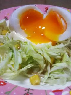 半熟玉子のサラダ!-レシピのメイン写真