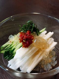 長芋&胡瓜の梅ジェルかけ♪-レシピのメイン写真