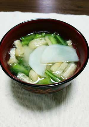 ☺麦みそで作った蕪の味噌汁-レシピのメイン写真