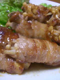 きのこの豚肉巻き☆柚子胡椒照り焼き♫-レシピのメイン写真