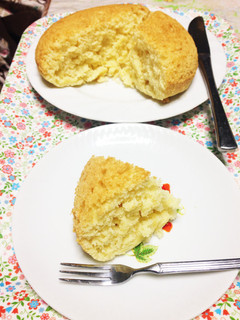 卵牛乳なし♪簡単ふわふわ炊飯器ケーキ♪-レシピのメイン写真