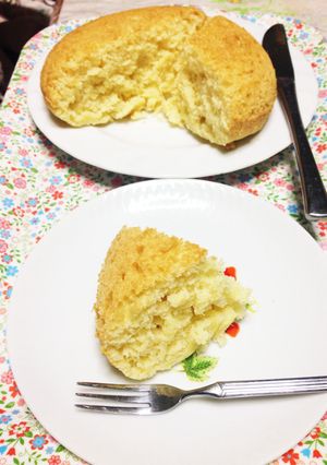 卵牛乳なし♪簡単ふわふわ炊飯器ケーキ♪-レシピのメイン写真