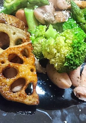 ニンニクと塩コショウでホットサラダ☆-レシピのメイン写真