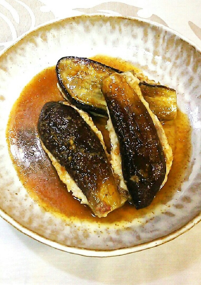 簡単♡鶏生つくねdeナスのはさみ焼き♪-レシピのメイン写真