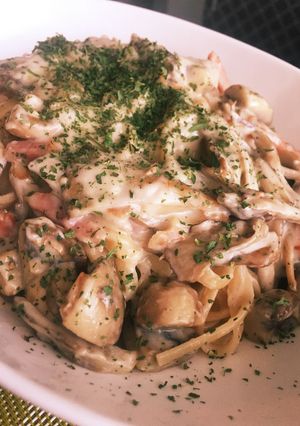 贅沢キノコのクリームパスタ-レシピのメイン写真