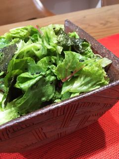 簡単レタスのりサラダ-レシピのメイン写真