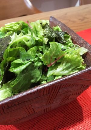 簡単レタスのりサラダ-レシピのメイン写真