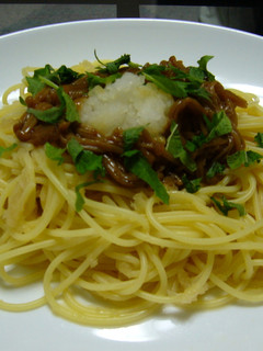 超簡単☆なめたけおろしポン酢パスタ♪-レシピのメイン写真
