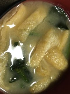 ほうれん草と油揚げの味噌汁-レシピのメイン写真