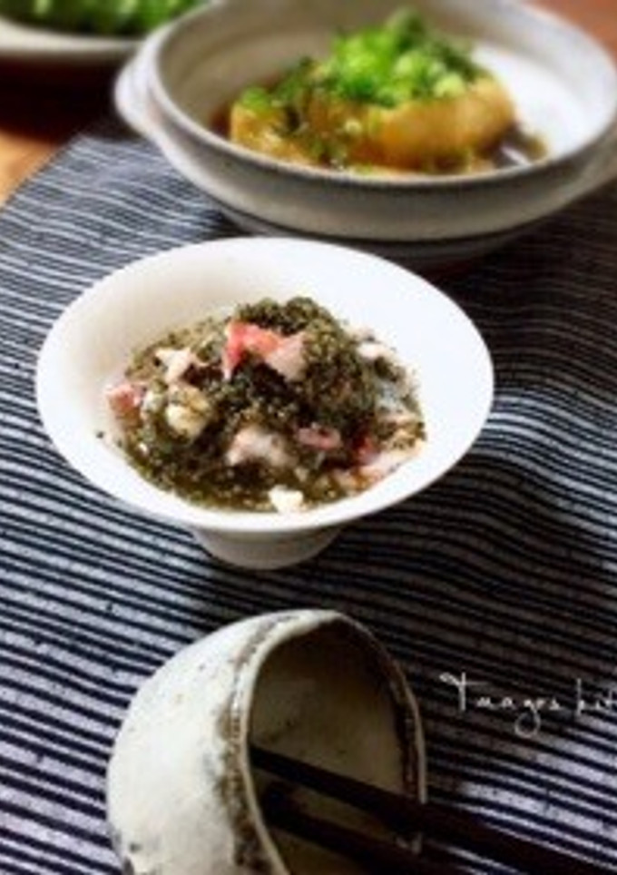 とんぶりともずくとかにかまぼこの小鉢-レシピのメイン写真