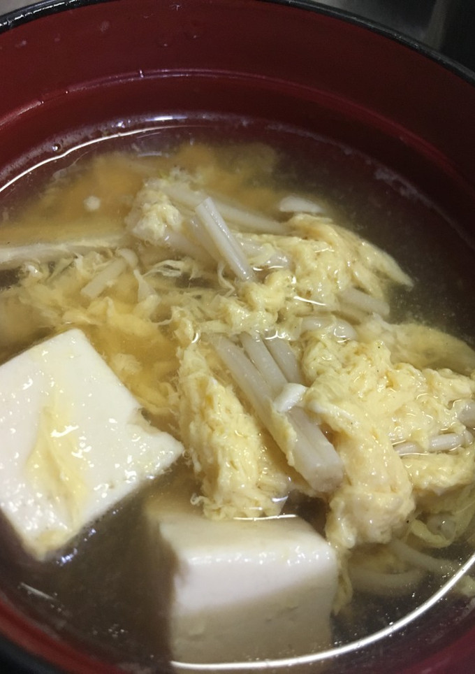 豆腐とえのきの卵スープ-レシピのメイン写真