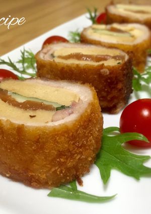 梅チーズ入り♡凍り豆腐でジューシーカツ♡-レシピのメイン写真