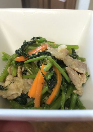 よしなのにんにく味噌炒め-レシピのメイン写真