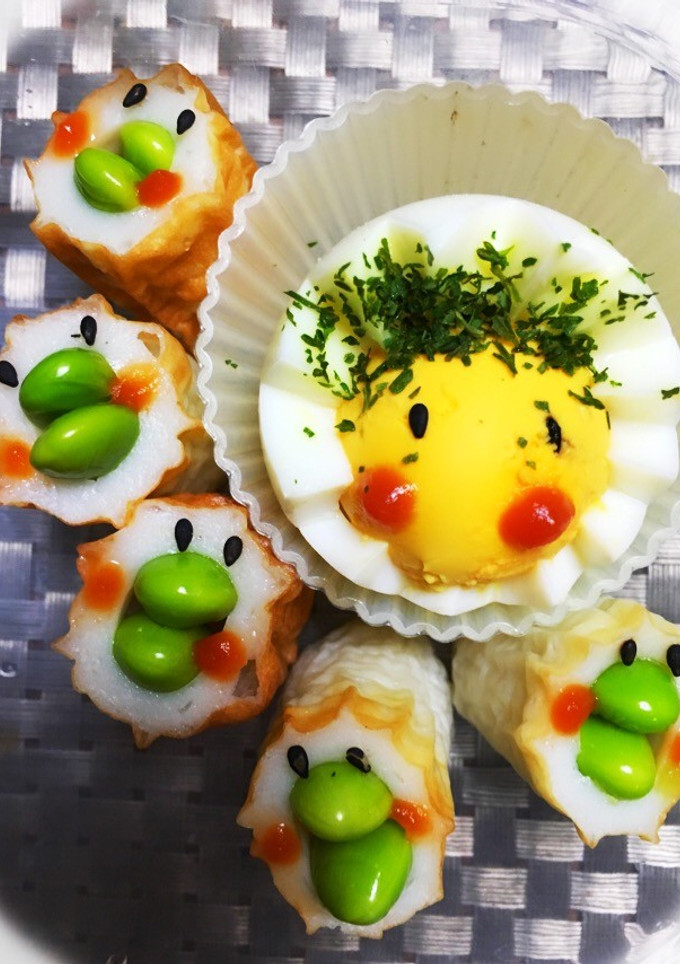 ちくわと卵の顔-レシピのメイン写真