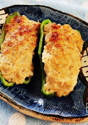 新玉ねぎと初夏のピーマンの肉詰め☆-レシピのメイン写真