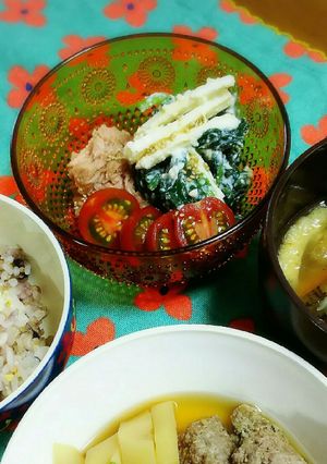 さけるチーズ入り*ほうれん草白和え-レシピのメイン写真