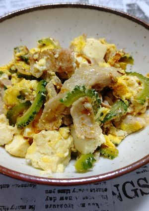 家のゴーヤチャンプルー。.:*:・'°☆-レシピのメイン写真