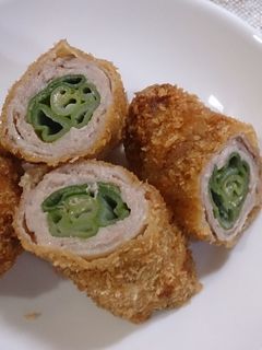 ネギの豚バラ巻とんかつ♪-レシピのメイン写真