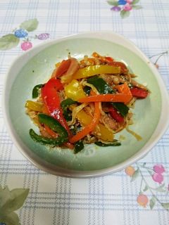 カラフル野菜☆のナポリタン風炒め♪-レシピのメイン写真