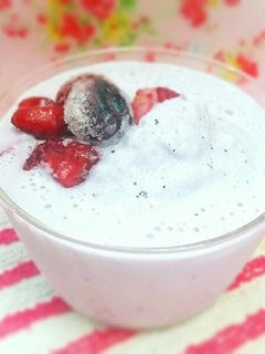 アイスクリームで簡単ストロベリーシェイク-レシピのメイン写真