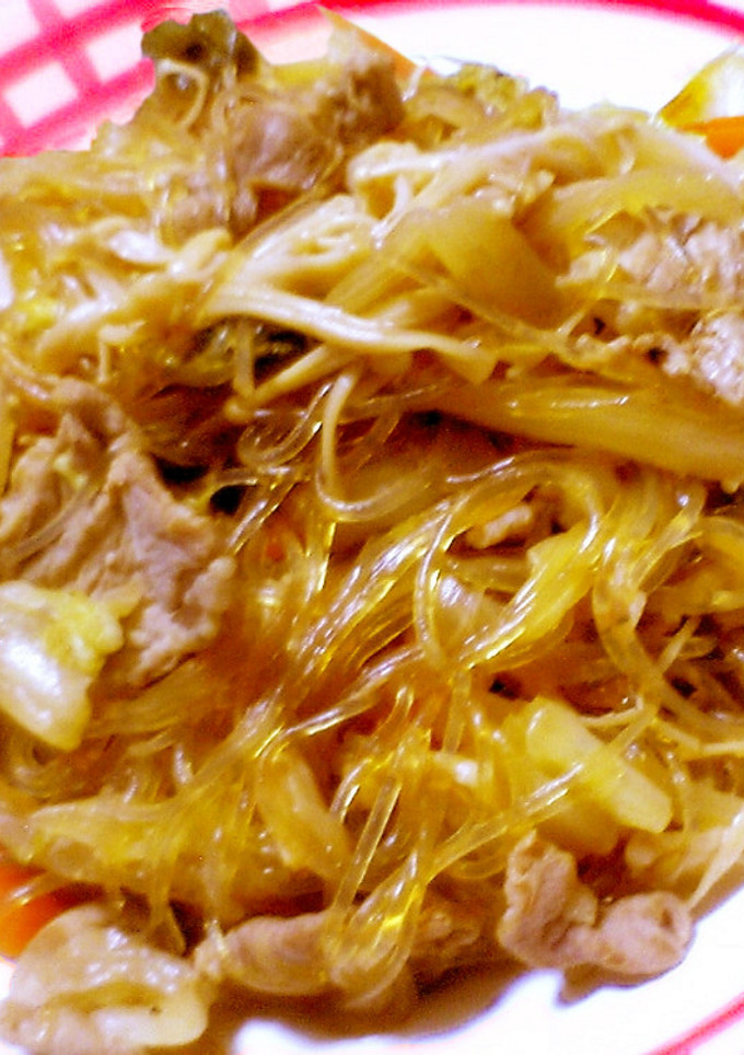 簡単♪春雨入りすき焼き風炒め煮-レシピのメイン写真