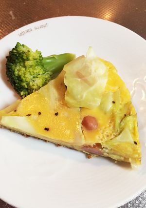 黄色がキレイ✿キャベツのオープンオムレツ-レシピのメイン写真