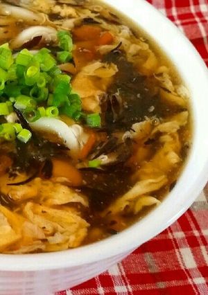 ひじき煮物卵とじ★うどん　-レシピのメイン写真