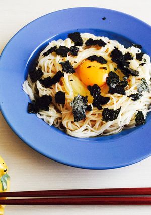 ごま油香る♪ＴＫＳ（卵かけそうめん）-レシピのメイン写真