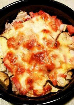 ナスとベーコンのケチャップチーズ焼き-レシピのメイン写真