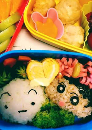 キャラ弁＊クレヨンしんちゃん&シロ-レシピのメイン写真